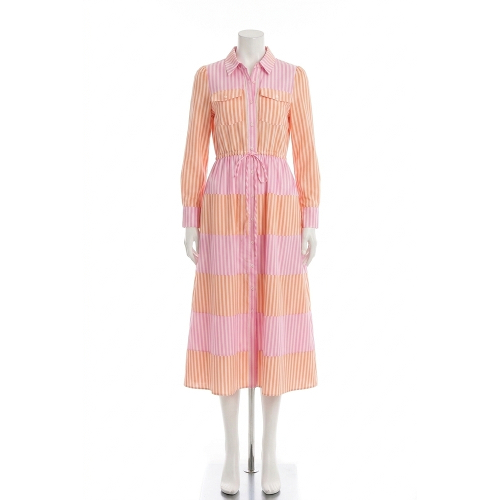 NEW ENTRO gwen midi dress in pink